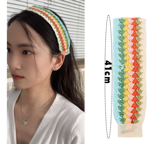 Diadema Tejida Con Velcro Para El Acabado Del Cabello, Diade