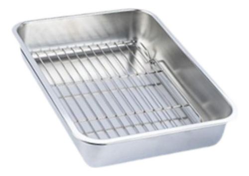 Bandeja Para Hornear Con Rejilla, Resistente, 36x27x7cm