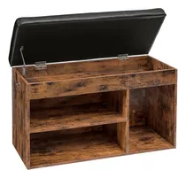 Comprar Hoobro Banco De Almacenamiento Para Zapatos Con Cojín Acolchado, Banco De Entrada Con Caja De Almacenamiento Abatible Y Estante Ajustable, Zapatero Con Compartimento Oculto, Para Entrada, Sala De