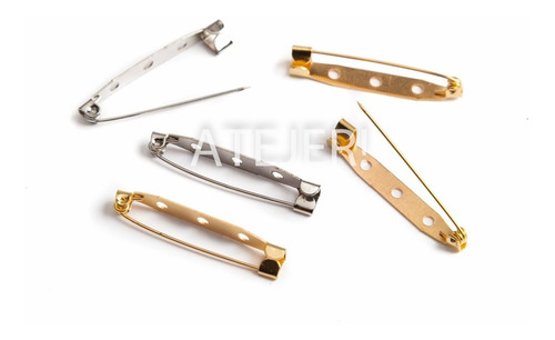 Imagen 8 de 8 de Base Gancho Para Prendedor De Metal 38mm X 100 Unidades