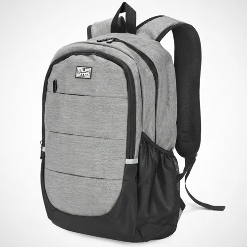 Mochila Porta Notebook 15.6 Urban Oxford Impermeable Viaje Musette Gris 20l Liso