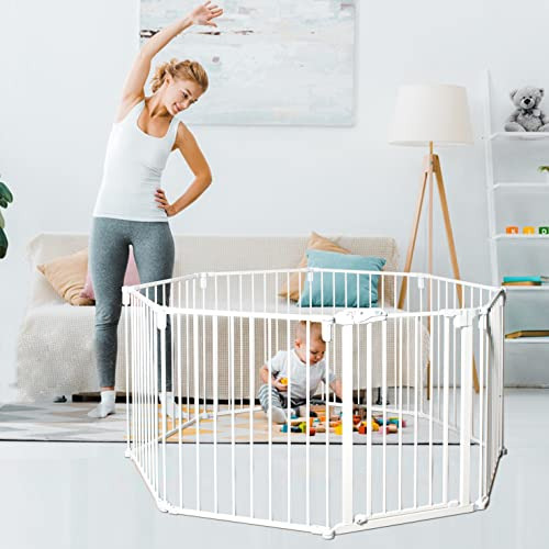 190-inch Extra Wide Baby Gate Playpen, Pet Gate For Sta...