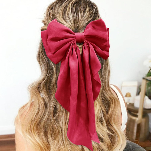 5pzs Broches Mariposas Cabello Moño Coquette Coletero Satén Color Terracota Mariposas Para El Cabello Moño