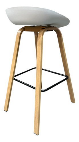 Banqueta Taburete Hay Oulu Pack 2 Unid Simil Madera Blanco