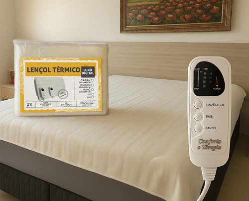 Lençol Térmico Queen 200x160cm 5 Temperaturas E Timer