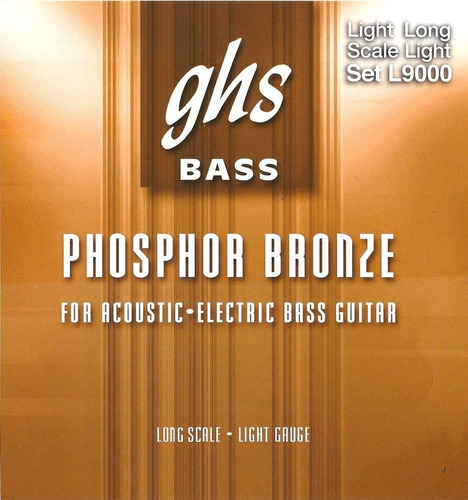 Encordado De Bajo Acustico Ghs L9000 Phosphor Bronze