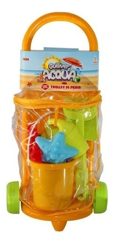 Carrinho De Praia Infantil Acqua Trolley 12 Peças Gulliver