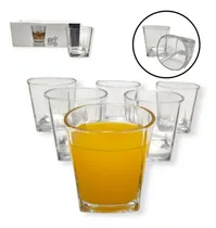 Comprar Vasos Vidrio Jugo Agua X6 Unidades Chico Cocina Bazar