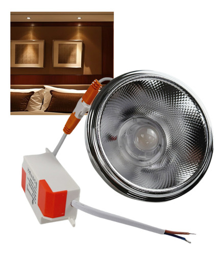 Lampada Led Ar111 Cob 12w Branco Quente, Frio E Neutro