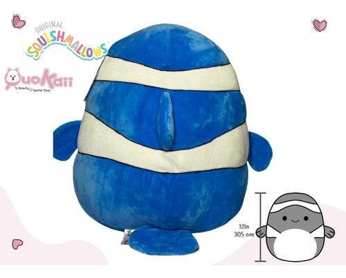 Squishmallow Ricky Blue Clownfish 12in