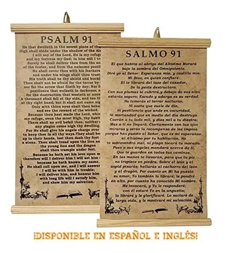Salmo 91 En Español Para Pared Psalm 91 Wall Art Cuadros 