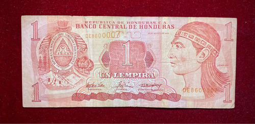 Billete 1 Lempira Honduras 2004 Pick 84 D