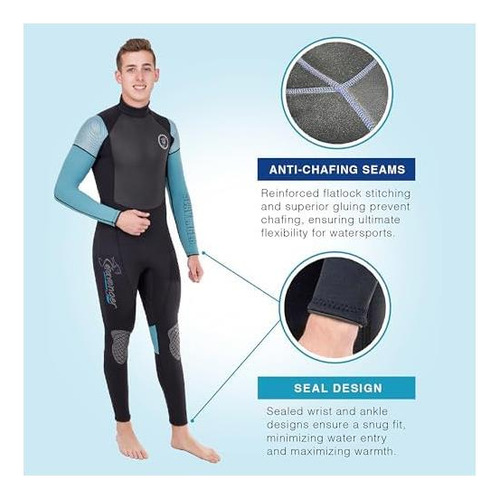 Seavenger 3 Mm Odyssey Wetsuit Con Cofre De Piel De Tiburón
