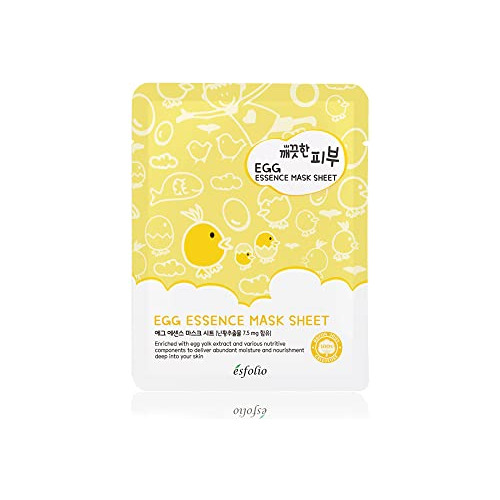 Esfolio Pure Skin Mask Box, Egg Essence, 11.8 Ounce