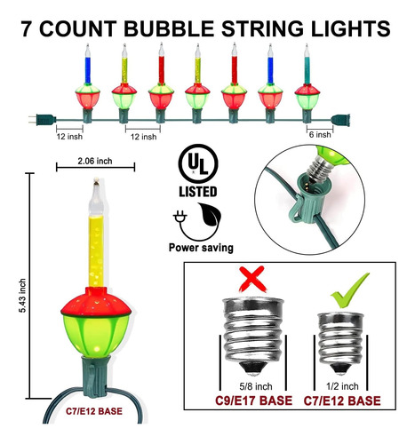 Luces De Burbujas De Navidad Olixmlya, Luces De Burbujas De