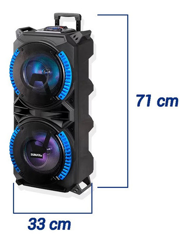 Imagem 7 de 11 de Caixa De Som Sumay Magnum 800bt Com Bluetooth