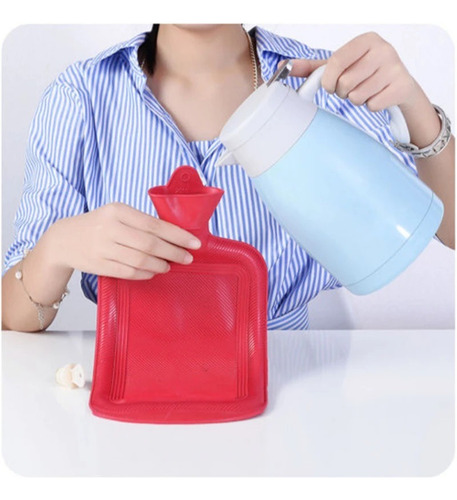 Compresa Bolsa Agua Caliente O Frio Térmico Portátil 1 Litro Rojo