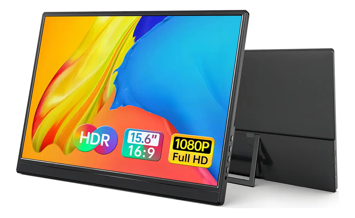 Monitor Portátil 15.6 Pulgadas 1080p Ips Ultra-slim Yxk Color Negro