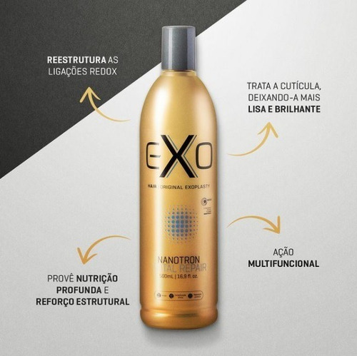 Imagem 4 de 8 de Ultratech Keratin Exohair Exoplastia + Nanotron Total Repair