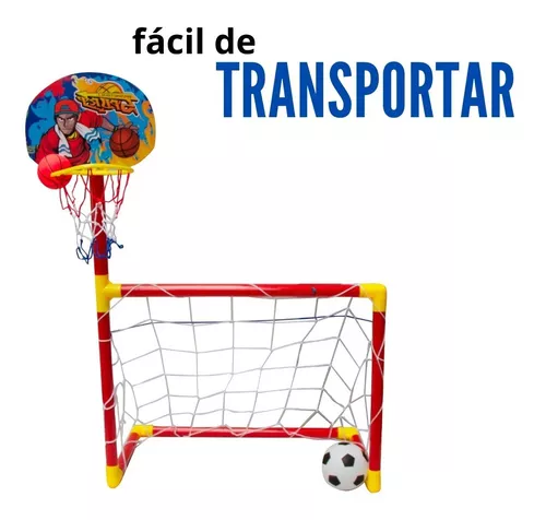 Jogo de Futebol Gol e Tabela de Basquete Infantil 2 em 1 BW126