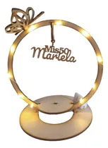 Comprar 10 Centros De Mesa Aro Con Nombre, Mariposa Y Luz Led 50 Cm