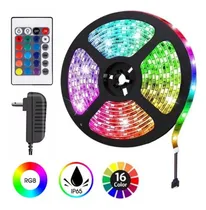 Comprar Tira de luces Fita de LED RGB 5050 16 Cores 5050 RGB 5m 220V IP65