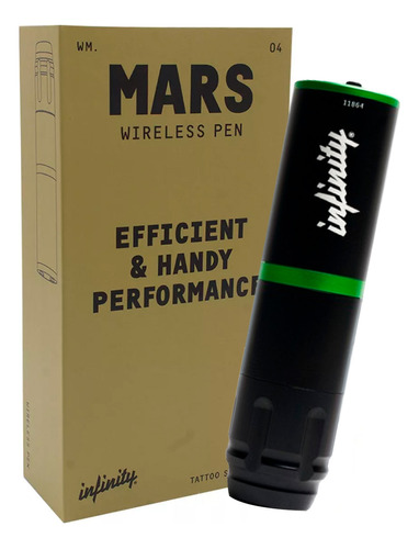 Máquina pen para tatuar Infinity Mars inalámbrica 4.0mm color Verde