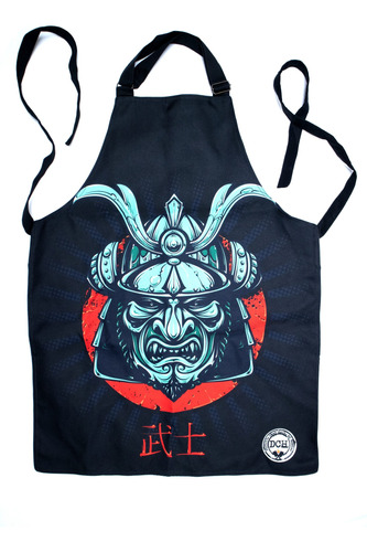 Mandil Delantal Samurai Para Chef Y Cocinero Unisex 