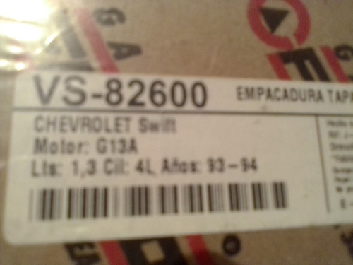 Empacadura Tapa Válvula Vs-82600/ Chevrolet Ltrs 1.3 - 93/94