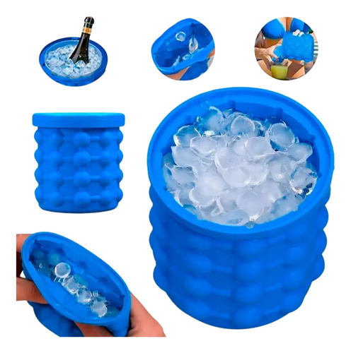 Hielera De Silicona Ice Cube Maker Cubera Molde Cubos De Hie