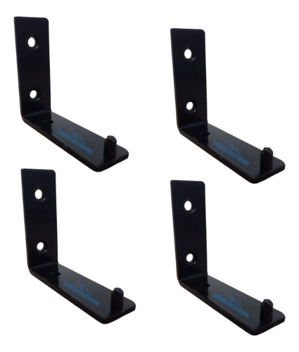 Soporte Base De Pared Para Extintor L Metálico Negro X4 Und