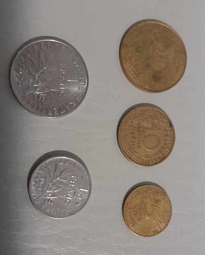5  Antiguas Monedas De Francia