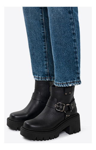Bota Taco Alto Lydia Cuero Viamo Moda Mujer