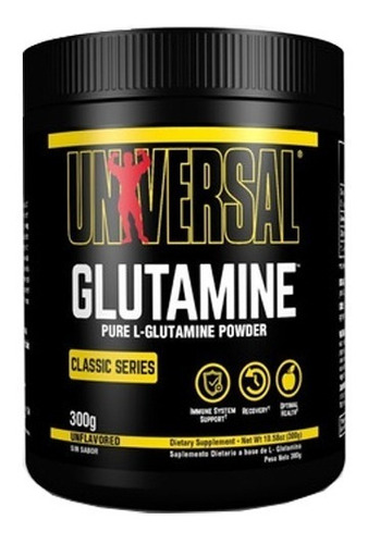 Glutamina Powder 300 Gr Universal Nutrition Usa Sabor Sin Sabor