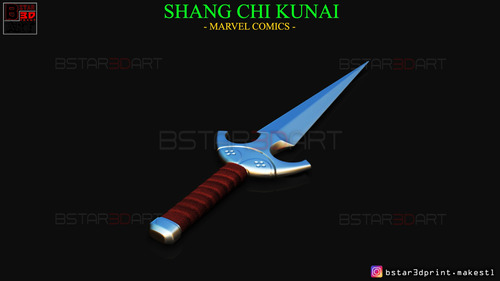 Arma Shang Chi - Death Dealer Kunai - Modelo - Escultura
