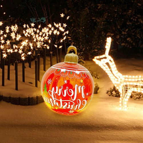 Esfera Bolas De Navidad Inflables Con Luz Decoración Navidad
