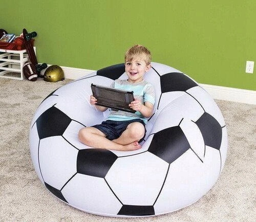 Sillón Puff Silla Inflable De Pelota Balón De Fútbol 