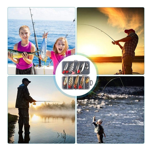 10 Señuelos De Pesca, Cucharas, Cebos De Pesca Duros, Señuel