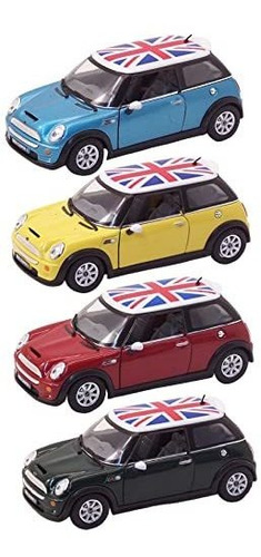 Conjunto De 4: 5  Mini Cooper S Con La Bandera Británica Uno