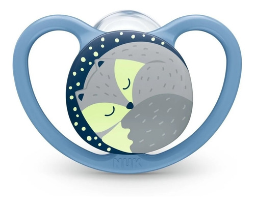 Set De 2 Chupetes Space Night Nuk 6-18 Nene Noche-luminoso