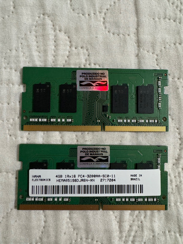 Memória Ram Hana 851s6djr6n-xn 4gb Ddr4 3200mhz Notebook (Usado)