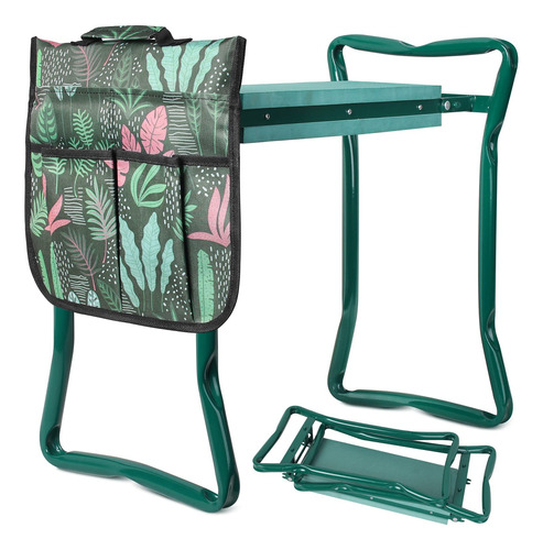 Asgens Taburete De Jardin Y Asiento Con Bolsillo Grande Para