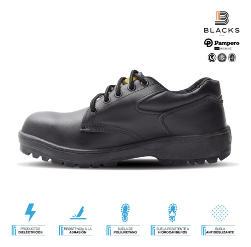 Imagen 3 de 8 de Zapatos De Seguridad Pampero C/ Puntera De Acero Art.649