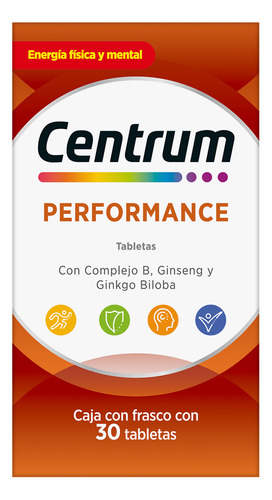 Multivitamínico Centrum Performance con Vitaminas del Complejo B 30 Tabletas