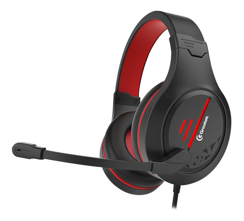 Headset Greatek Gamer Ares P2 + Usb Com Led Vermelho