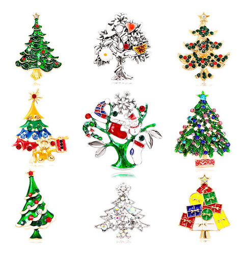 Broches De Navidad Adornos De Alfiler De Árbol De Navidad