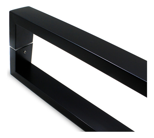 Puxador Inox Chato U 80cm Porta De Madeira Preto 40x20