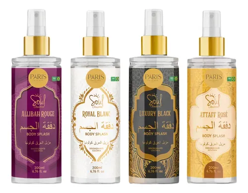 Body Splash Arabe Kit C/4un 200ml Masculino Feminino