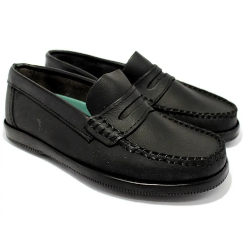 Zapato Mocasín Clásico Hombre Mujer Niño De Cuero Tipo Escolar Cocido |  MercadoLibre