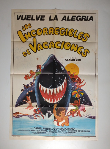 Afiche Cine Los Incorregibles De Vacaciones Comedia Francesa